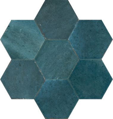 MFFF Керамогранит Lume Blue Lux Esagona 21x18.2