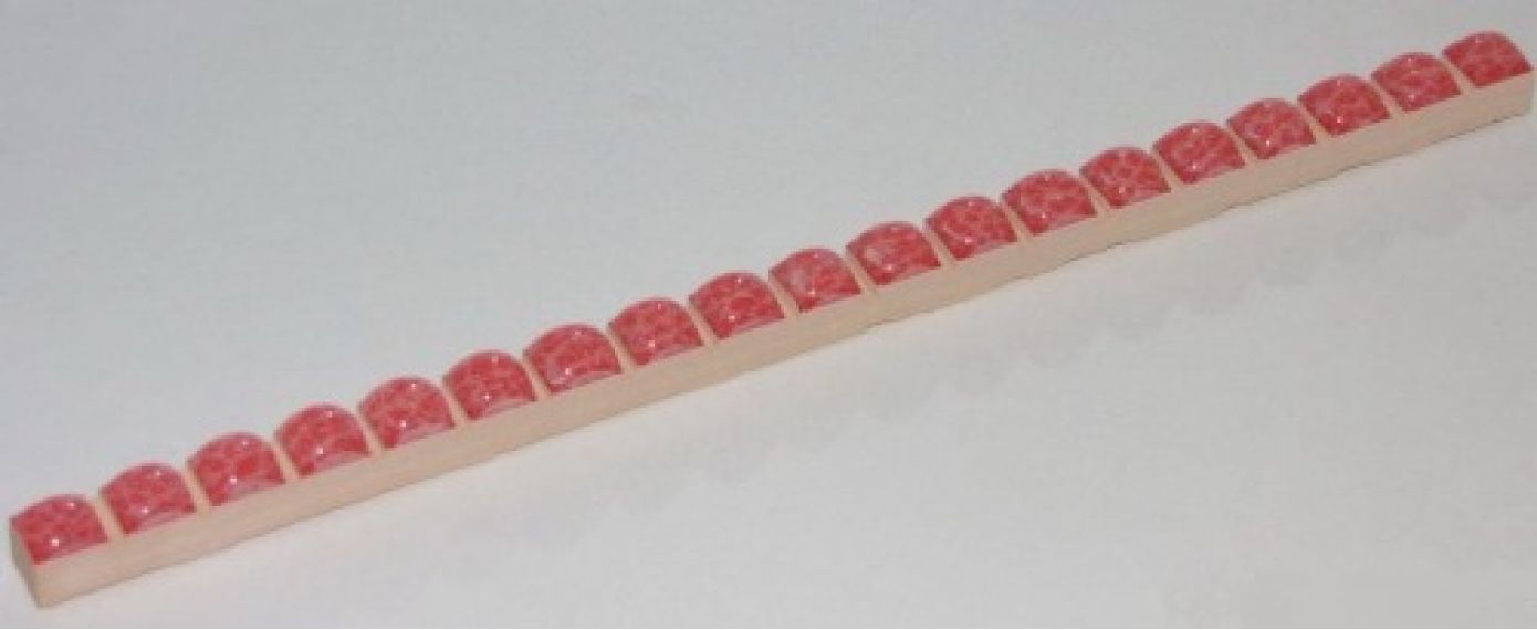 Бусинка бордюр красный 1.3х25