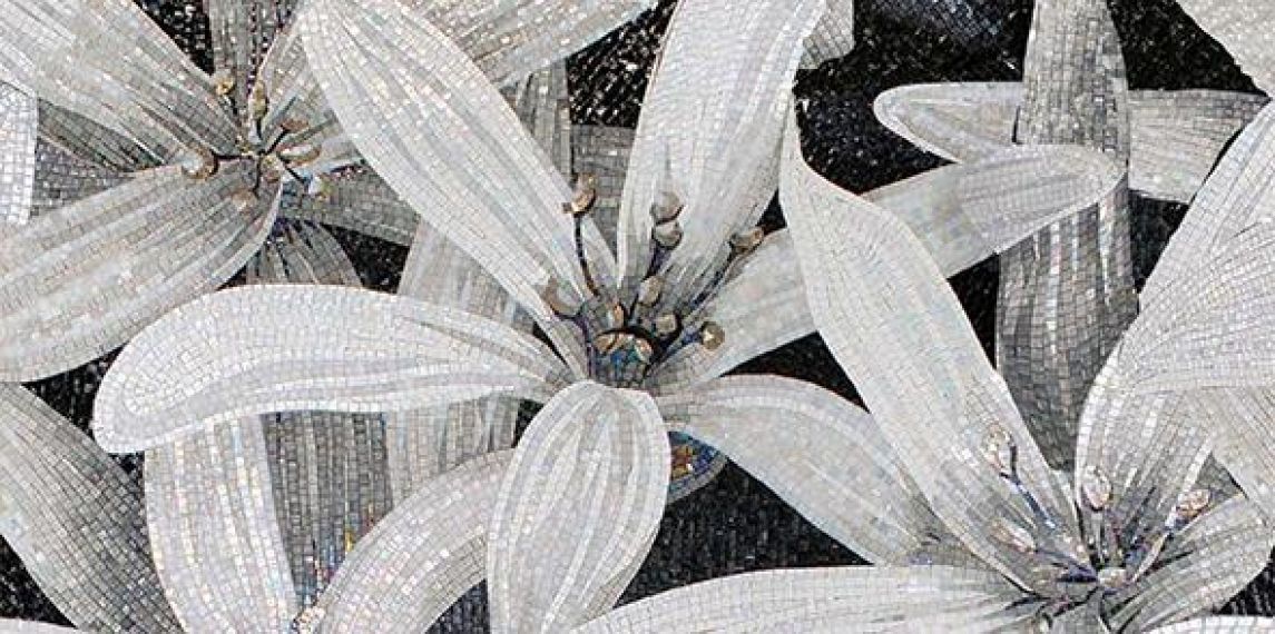 Декор Апрель черный-2 25х50
