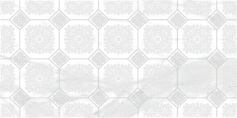 Декор Olimpus Grand белый 25х50