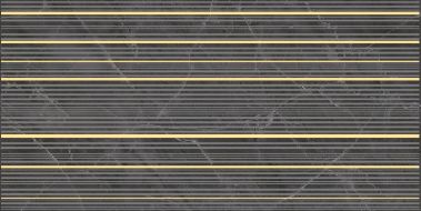 Декор Olimpus Race чёрный 25х50