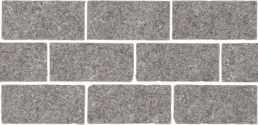 Керамогранит BR025T Бордюр Роверелла пепельный мозаичный 34,5x14,7x0,9