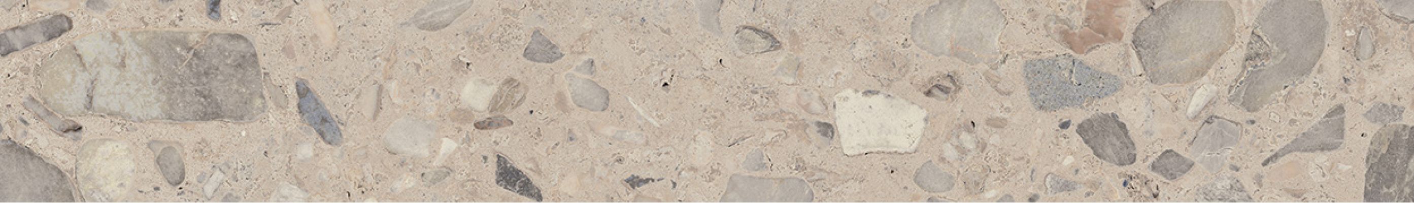 Керамогранит KM6060G0691RBT6 Плинтус Тараскон Стоун бежевый светлый матовый обрезной 60x9,5x0,9