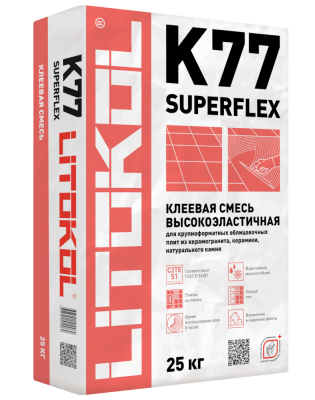 Клей SUPERFLEX K77 белый 25 кг