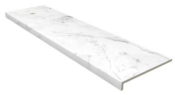 Клинкерная плитка Ступень фронтальная Marble Anti-Slip Rect. Carrara Blanco 31,5*119,7