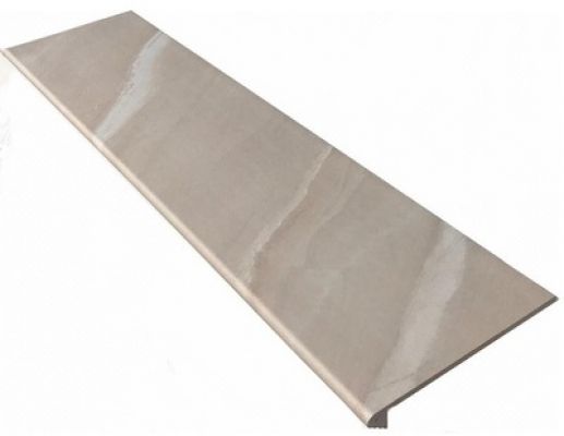 Клинкерная плитка Ступень фронтальная Tibet Smooth Round. Beige 33x120