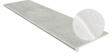 Клинкерная плитка Ступень фронтальная Tibet Smooth Round. Blanco 33x120