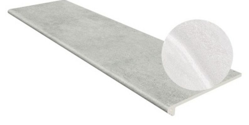 Клинкерная плитка Ступень фронтальная Tibet Smooth Round. Blanco 33x120