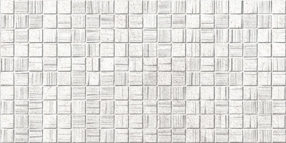 Мегаполис светло-серая мозаика 25х50