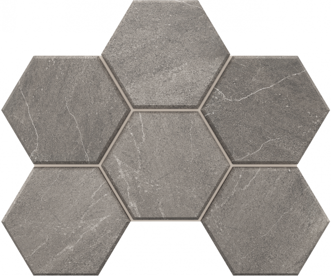 Мозаика Мозаика GB02 Gabbro Hexagon неполированная 25x28.5