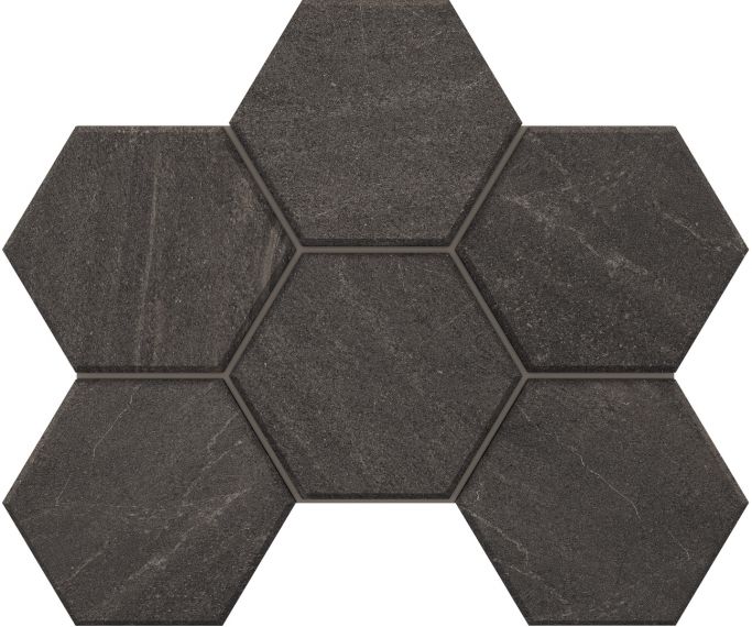 Мозаика Мозаика GB03 Gabbro Hexagon неполированная 25x28.5