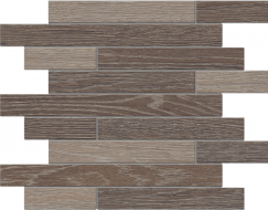 Мозаика Мозаика KW03/KW02 Wenge/Light Grey Muretto структурированный 30x35