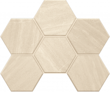 Мозаика GB01 Gabbro Hexagon неполированная 25x28.5