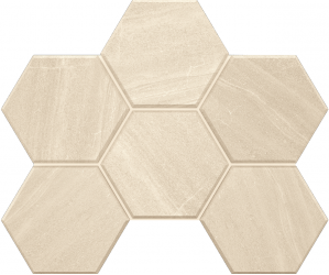 Мозаика GB01 Gabbro Hexagon неполированная 25x28.5