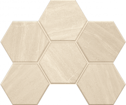 Мозаика GB01 Gabbro Hexagon неполированная 25x28.5