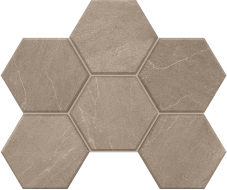 Мозаика GB02 Gabbro Hexagon неполированная 25x28.5
