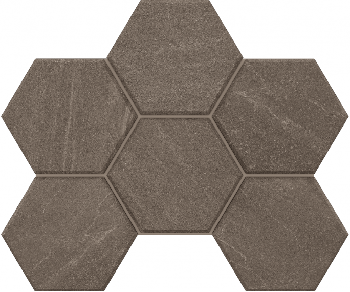 Мозаика GB03 Gabbro Hexagon неполированная 25x28.5