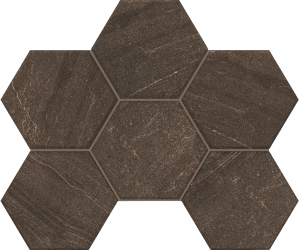 Мозаика GB04 Gabbro Hexagon неполированная 25x28.5