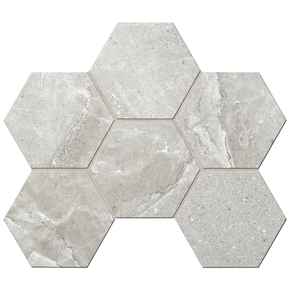 Мозаика KA01 Kailas Grey Hexagon 25x28.5