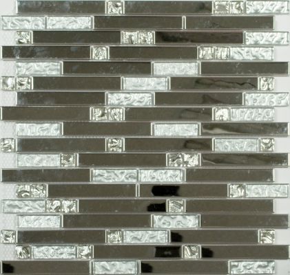 Мозаика MS-605 метал стекло (15х48х98x6) 305*298
