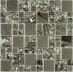 Мозаика MS-611 метал стекло (15х48x8) 300*300