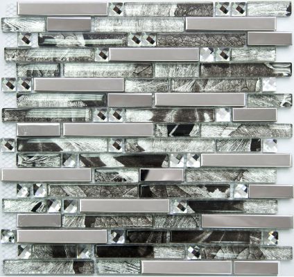 Мозаика MS-623 метал стекло (15,48*98*8) 298*305