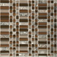 Мозаика S-809 стекло камень (15x15х48х8) 300*300