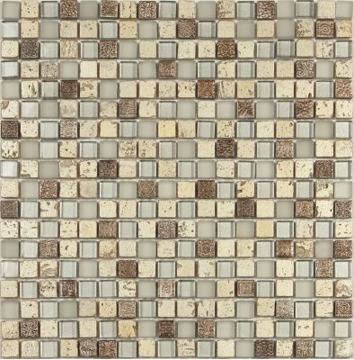 Мозаика S-821 стекло керамика (15x15x8) 305*305