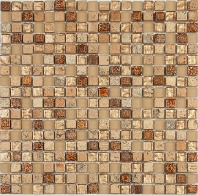 Мозаика S-822 стекло керамика (15x15x8) 305*305