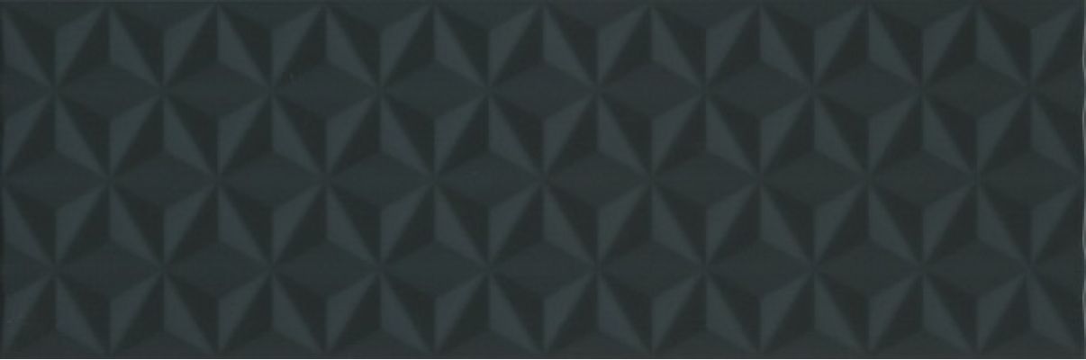 Плитка 12121R Диагональ черный структура обрезной 25x75