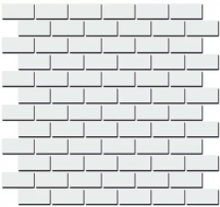 Плитка 191/001T Декор Турнон белый мозаичный матовый 32x30x0,9