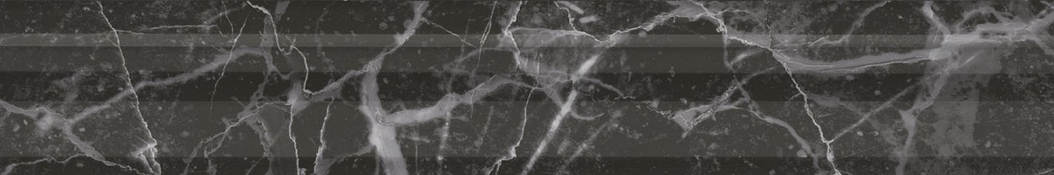 Плитка BLC039R Бордюр Багет Коррер чёрный глянцевый обрезной 30x5x1,9