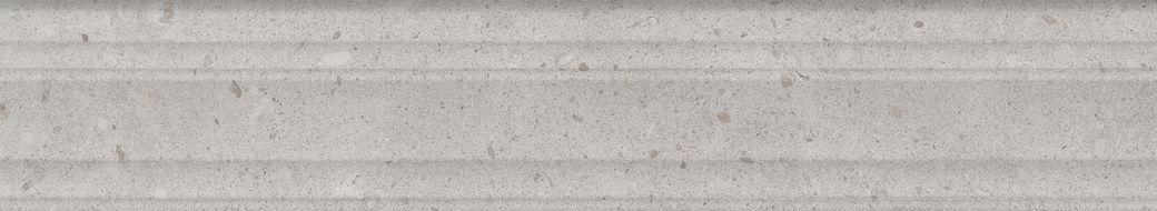 Плитка BLF010R Бордюр Риккарди серый светлый матовый структура обрезной 40x7,3