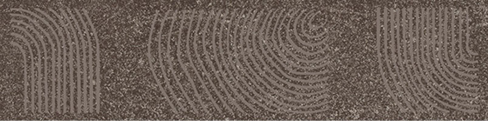 Плитка KMB2TGL007BR Бордюр Руссильон коричневый тёмный матовый обрезной 30x7,2x0,9
