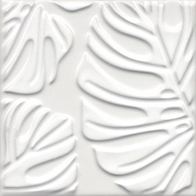 Плитка KMD2SFC001BN Декор Агдаль 2 белый матовый структура 15x15x0,9