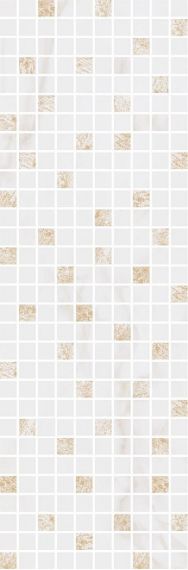 Плитка MM12112 Астория белый мозаичный 25x75