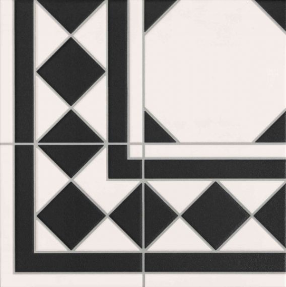 Плитка Oxford Negro Esquina 33x33