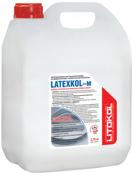 Смеси и затирки Добавка LATEXKOL - м 3,75кг