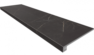 Ступени Комплект NL04 Nolana Black (Ступень 33x120 неполированный прямоугольный бортик без насечек + Подступенок 14,5x120)