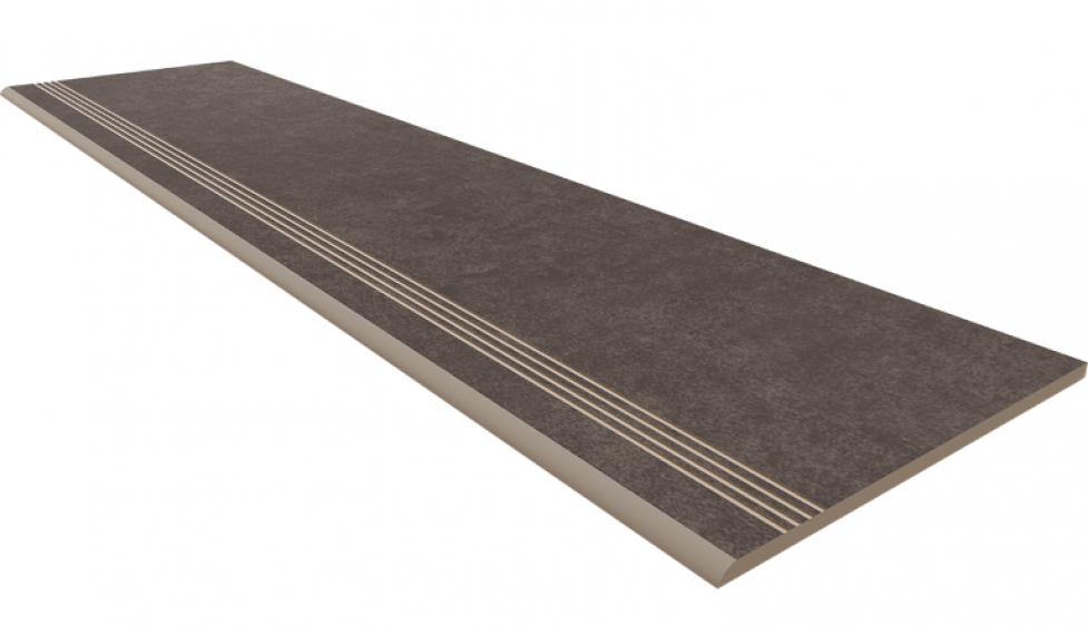 Ступени Ступень CA05 Cave Anthracite неполированный с насечками 30x120