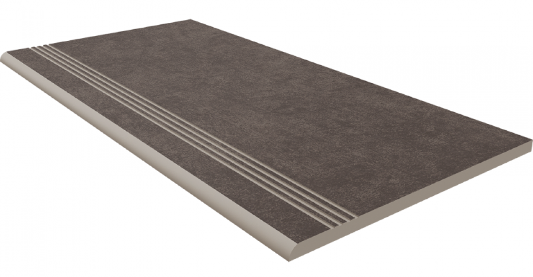 Ступени Ступень CA05 Cave Anthracite неполированный с насечками 30x60