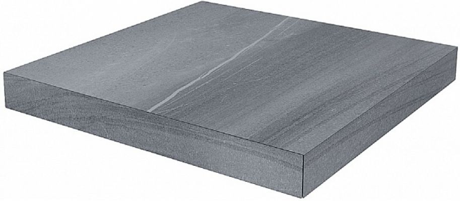 Ступени DL500520R/GCS Ступень угловая клееная левая Роверелла серый 33x33x0,9