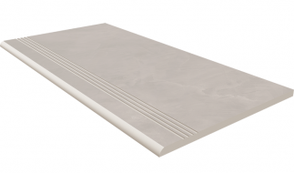 Ступень GF01 Graffito Light Grey неполированный с насечками 30x60