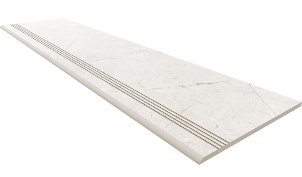 Ступень NL00 Nolana White неполированный с насечками 30x120