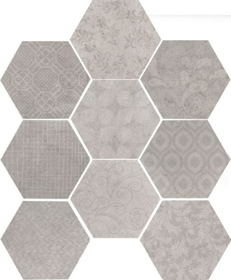 1047250 RIABITA ESAGONA FABRIC MINIMAL 24x27,7
