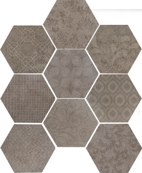 1047253 RIABITA ESAGONA FABRIC FENG SHUI 24x27,7