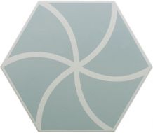 127009 FANCY WAVES BLUE R10 20x23