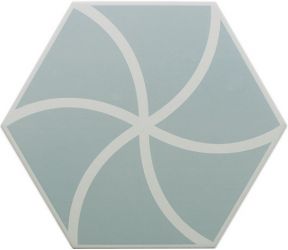 127009 FANCY WAVES BLUE R10 20x23
