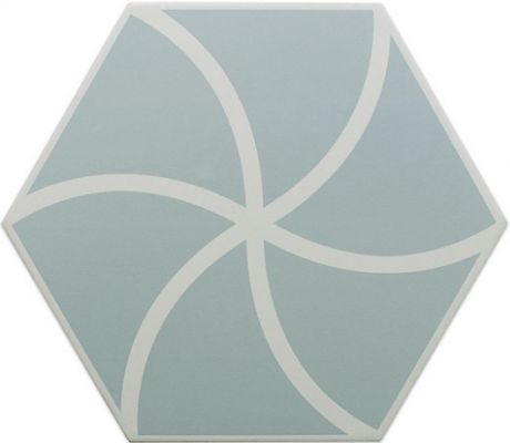 127009 FANCY WAVES BLUE R10 20x23