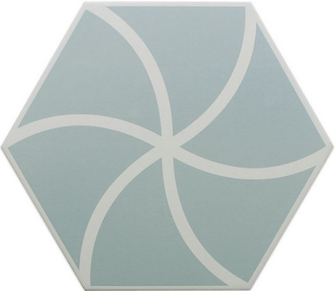 127009 FANCY WAVES BLUE R10 20x23